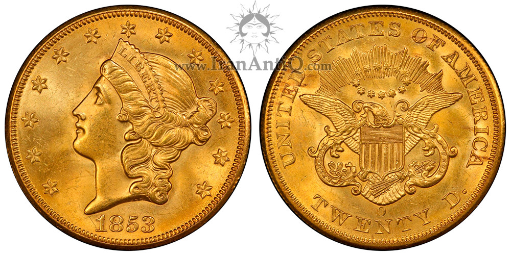 سکه 20 دلار (دو ایگل) نماد آزادی - نوع یک - Liberty Double Eagle