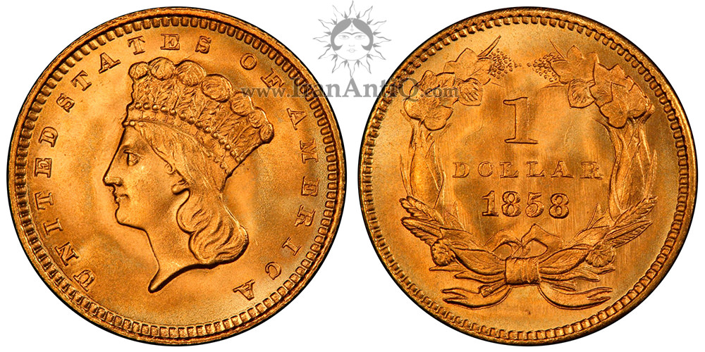 سکه طلای یک دلار سرخپوستی - نوع دو
